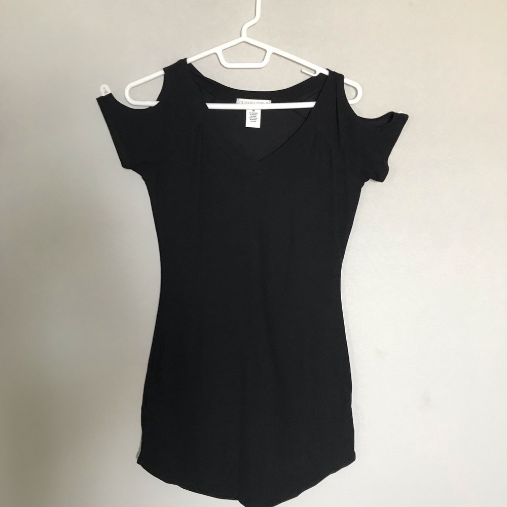 bodycon off the shoulder w/ sleeves mini dress